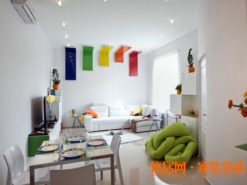彩色裝修設(shè)計(jì)小清新客廳