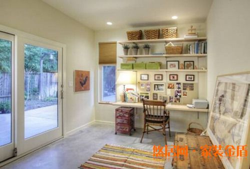 田園風格書房裝修