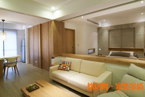 臥室客廳一體隔斷設計