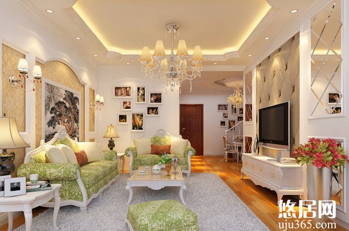 平面式吊頂設計效果圖